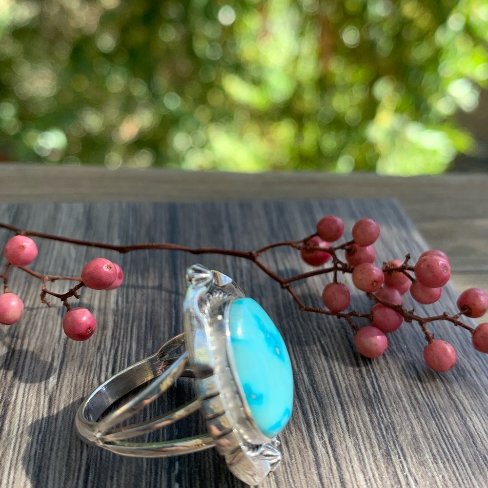 Native American Navajo Turquoise Ring - Picture 6 of 11